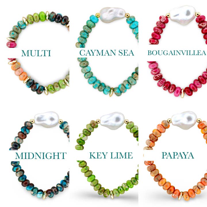 Traci's Beads - Wholesale Beaded Bracelet - Resort Bracelets - 5 Colors4