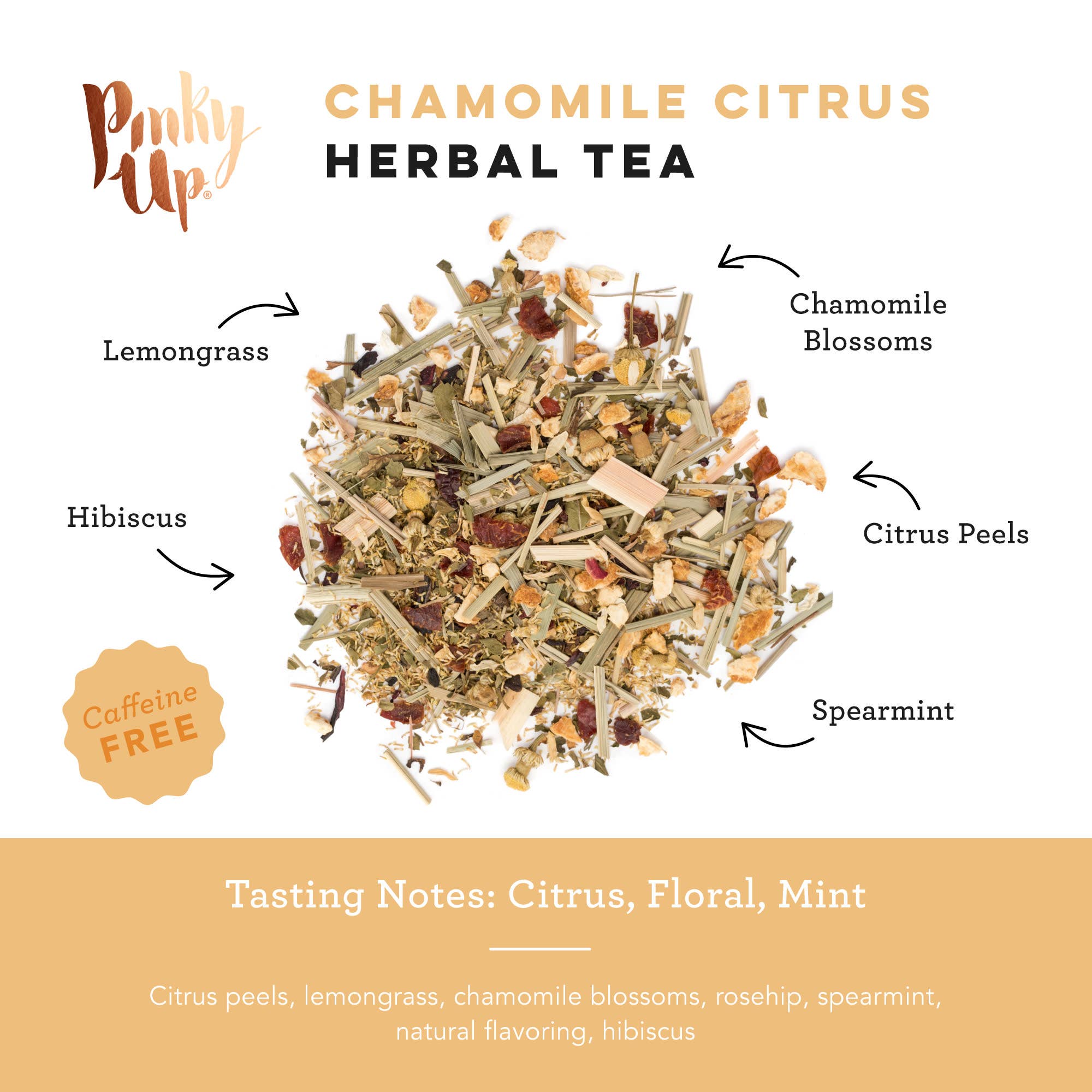 Pinky Up - Wholesale Tea Bags - Chamomile Citrus Herbal Tea 15 Sachets4