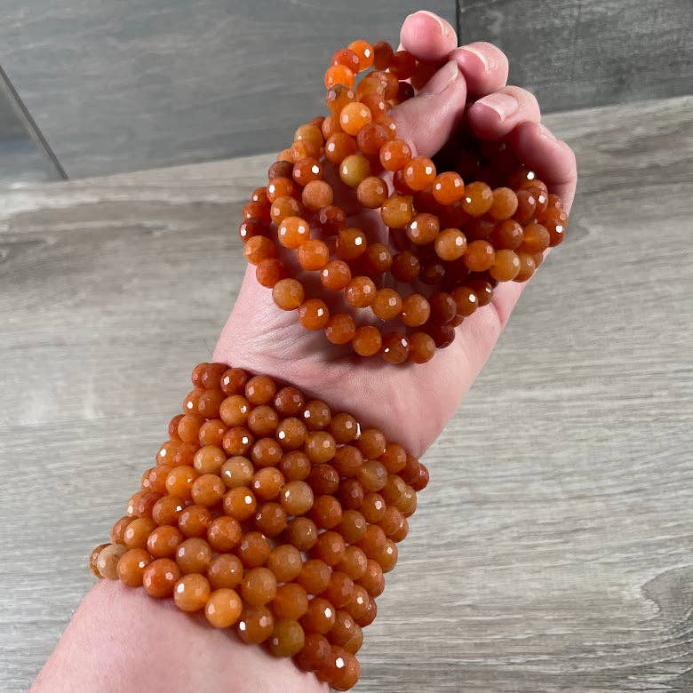 Keystone Crystals - Wholesale Beaded Bracelet - Polyhedral Gemstone Bracelet 8mm  – Assorted Crystals for Retail and Gift Shops8