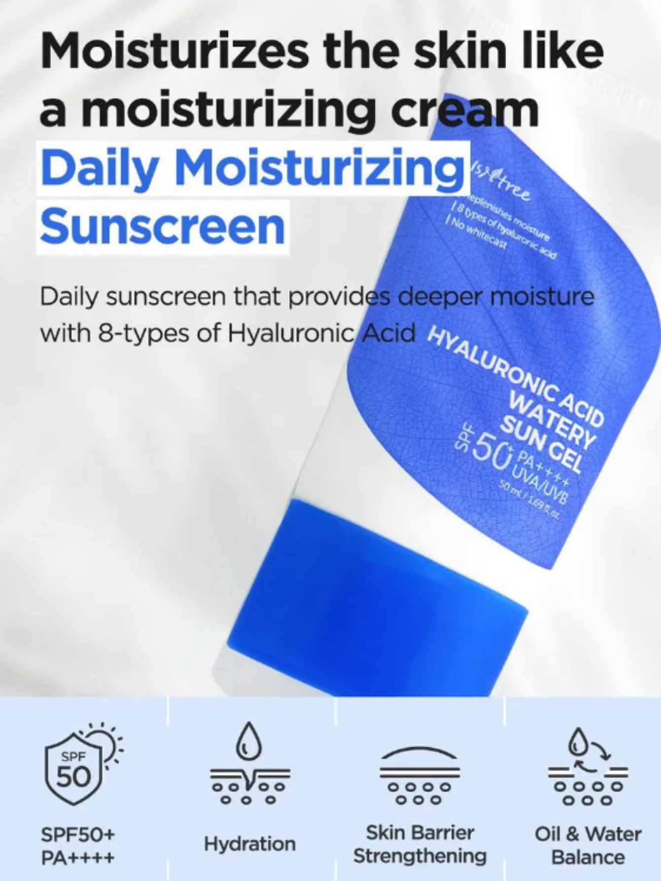 Best Beauty Group - Wholesale Sunscreen - ISNTREE - Hyaluronic Acid Watery Sun Gel Suncreen MINI8