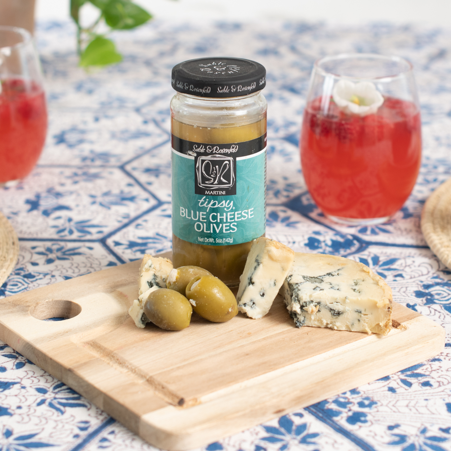 Sable and Rosenfeld est.1970 - Vente Olives - Olives Tipsy farcies au fromage bleu Sable & Rosenfeld 5 oz/63