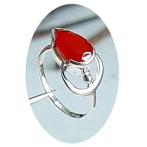 Anillo de ley The Goddess Healer - Prosperous Cornelian para venta al por mayor de Crystal Earth Sterling