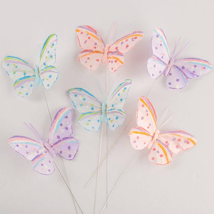 Factory Direct Craft - Wholesale Artificial Flowers - Artificial Butterflies (12pc pack) - Select Color