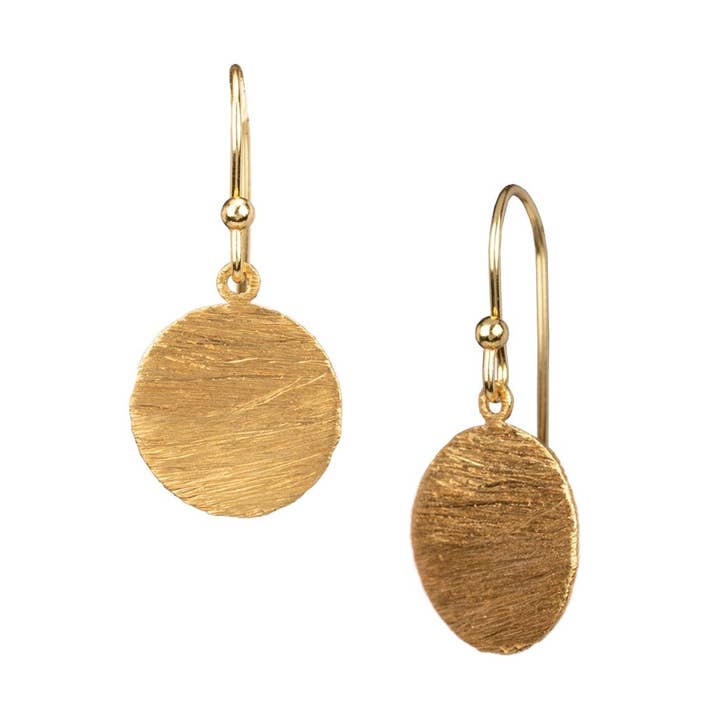 Shimmering Disks Ohrstecker in Tropfenform, goldfarben, Größe M für den Großhandel von Protsaah