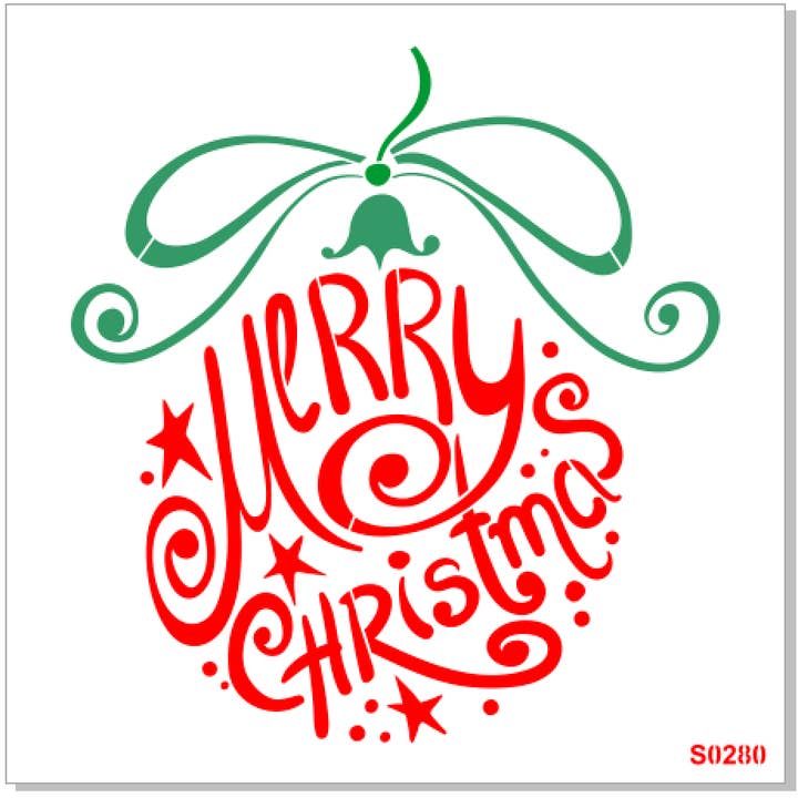 S0280 Forme d'ornement Joyeux Noël pour la vente par Muddaritaville Studio