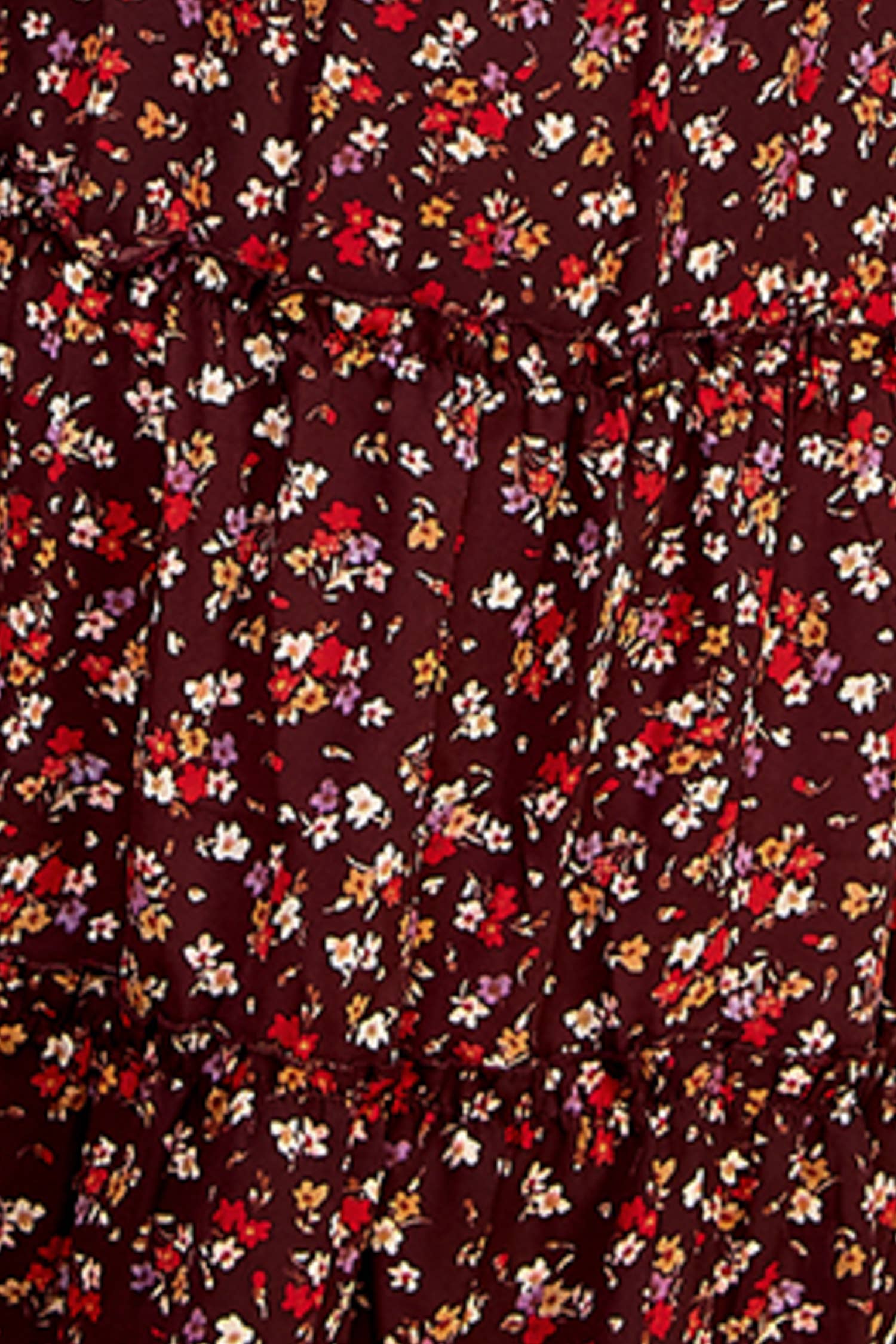 BRN/RUS/LAV GESTUFTES KLEID MIT RAUSCHEN UND LANGEN ÄRMELN A450877M67 für den Großhandel auf Faire6