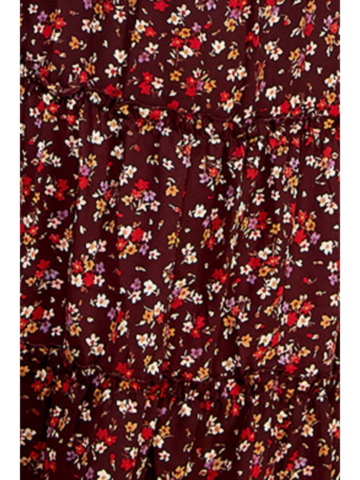 BRN/RUS/LAV GESTUFTES KLEID MIT RAUSCHEN UND LANGEN ÄRMELN A450877M67 für den Großhandel auf Faire6