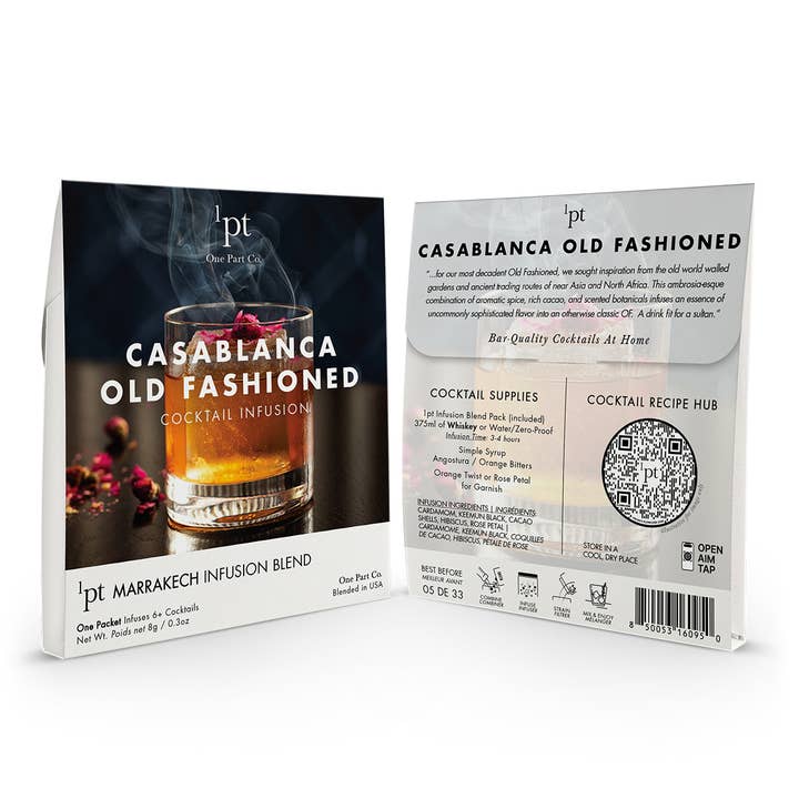 One Part Co. - Wholesale Cocktail Mix/Syrup - 1pt Casablanca Old Fashioned Cocktail Pack