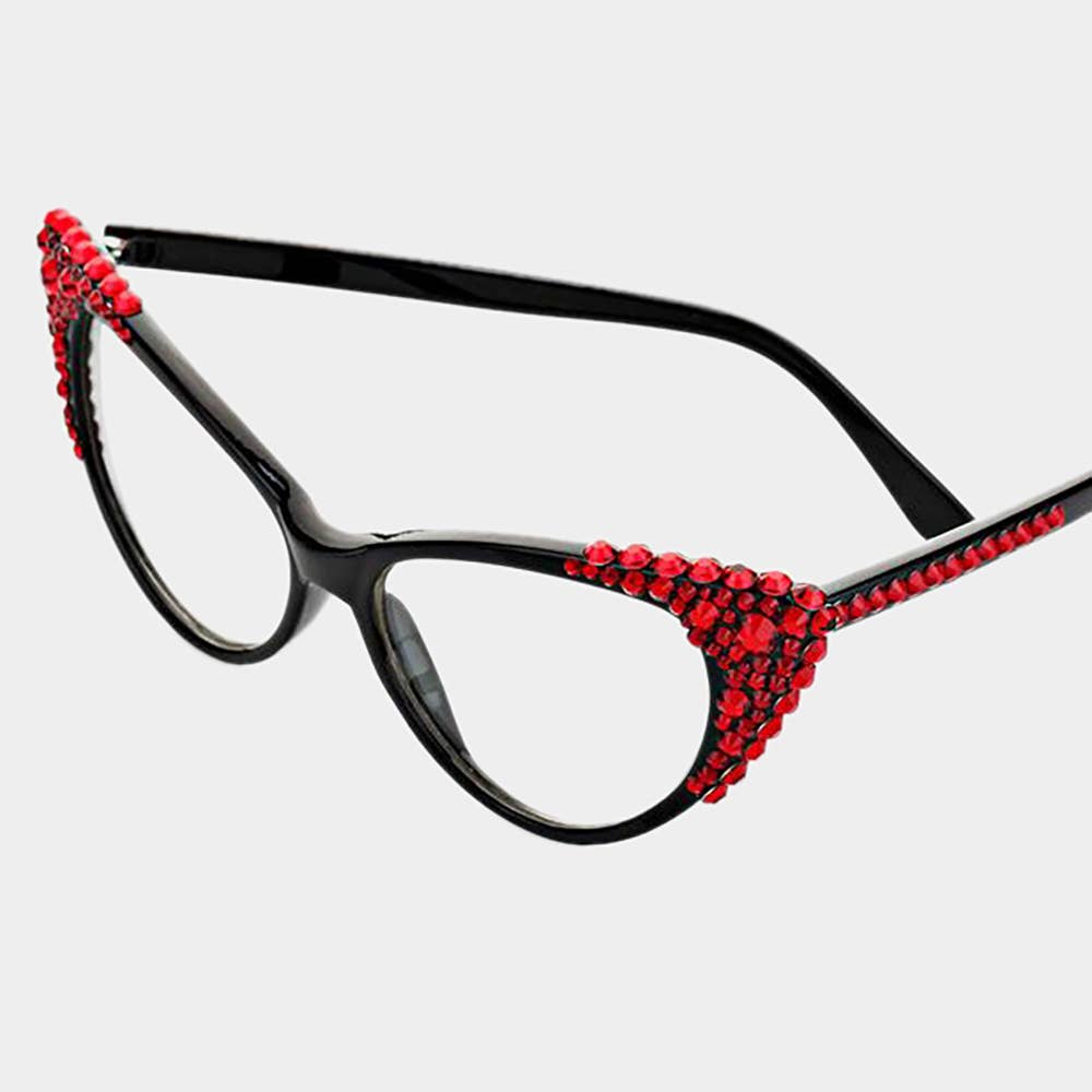 Sensibling Corp. - Wholesale Sunglasses - Women's - Bubbly Austrian Crystal Cat Eye Optical Glasses24