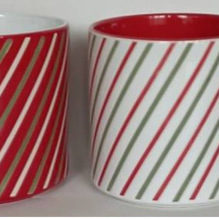 Blue Sky Clayworks - Wholesale Plant Pot - CANDYCANE 5" PLANTER, 4 ASST COLORS V0