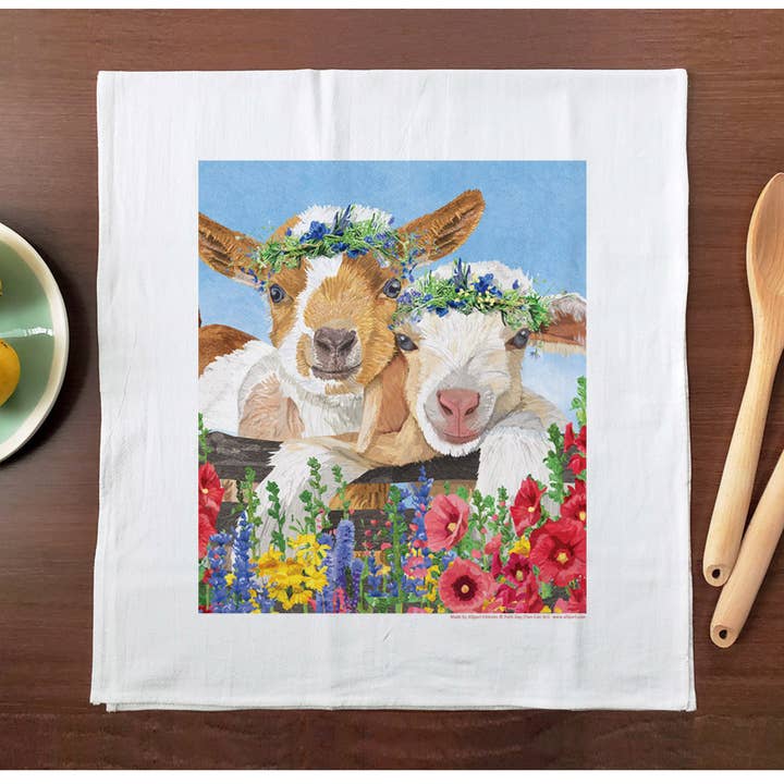 2 Spring Goats Kitchen Towel for wholesale by Allport Editions