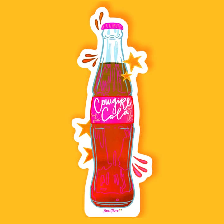 "Cowgirl Cola" Sticker voor wholesale door Paige Poppe Art