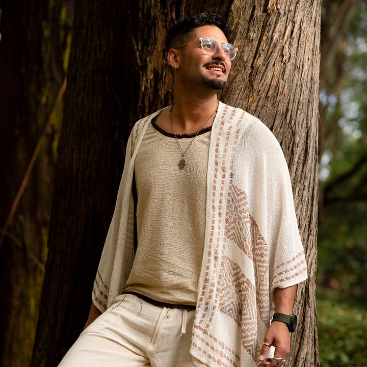Arya Clothing - Wholesale - Free Mind Kimono for Men - Cream0