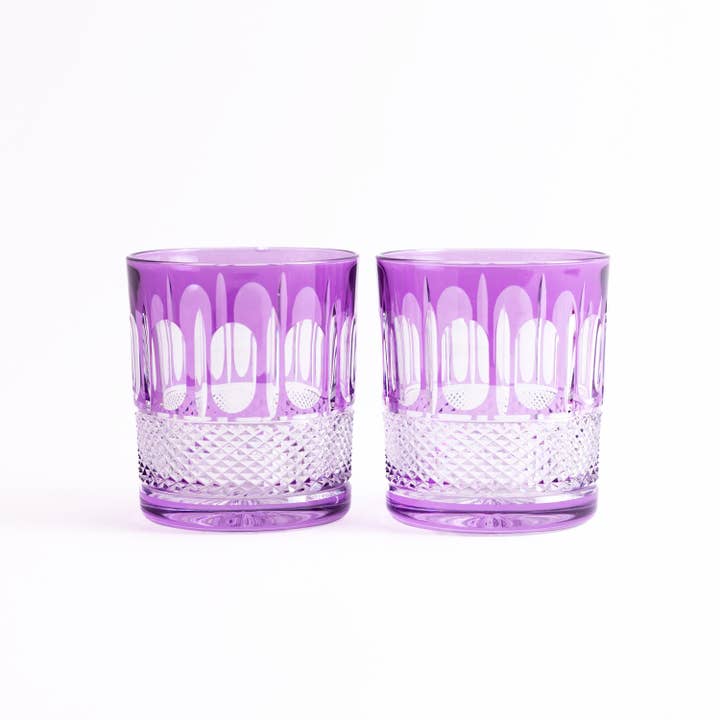 Francuz Crystal Tumblers - Sæt med 2 Lys Lilla for engroshandel hos EUtopia Design