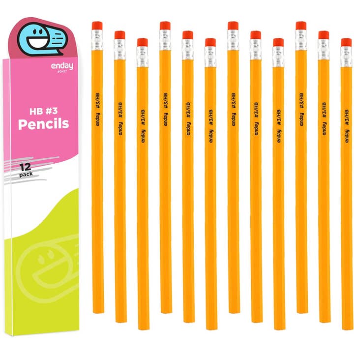 enday – Großhandel Bleistift – 3 Premium-Bleistifte (12er-Pack)