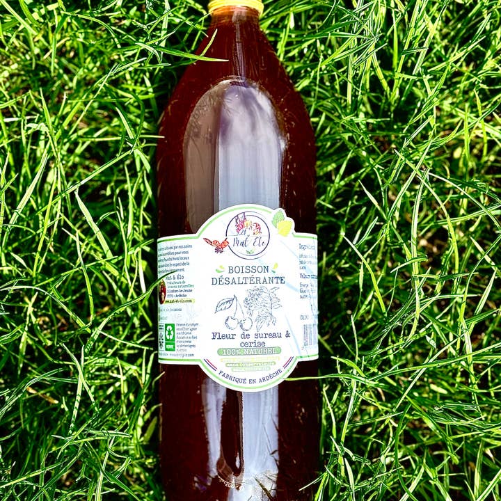 Mat & elo - Wholesale Non-Alcoholic Aperitif/Mocktail - “Cherry and elderflower” drink - 1 liter1