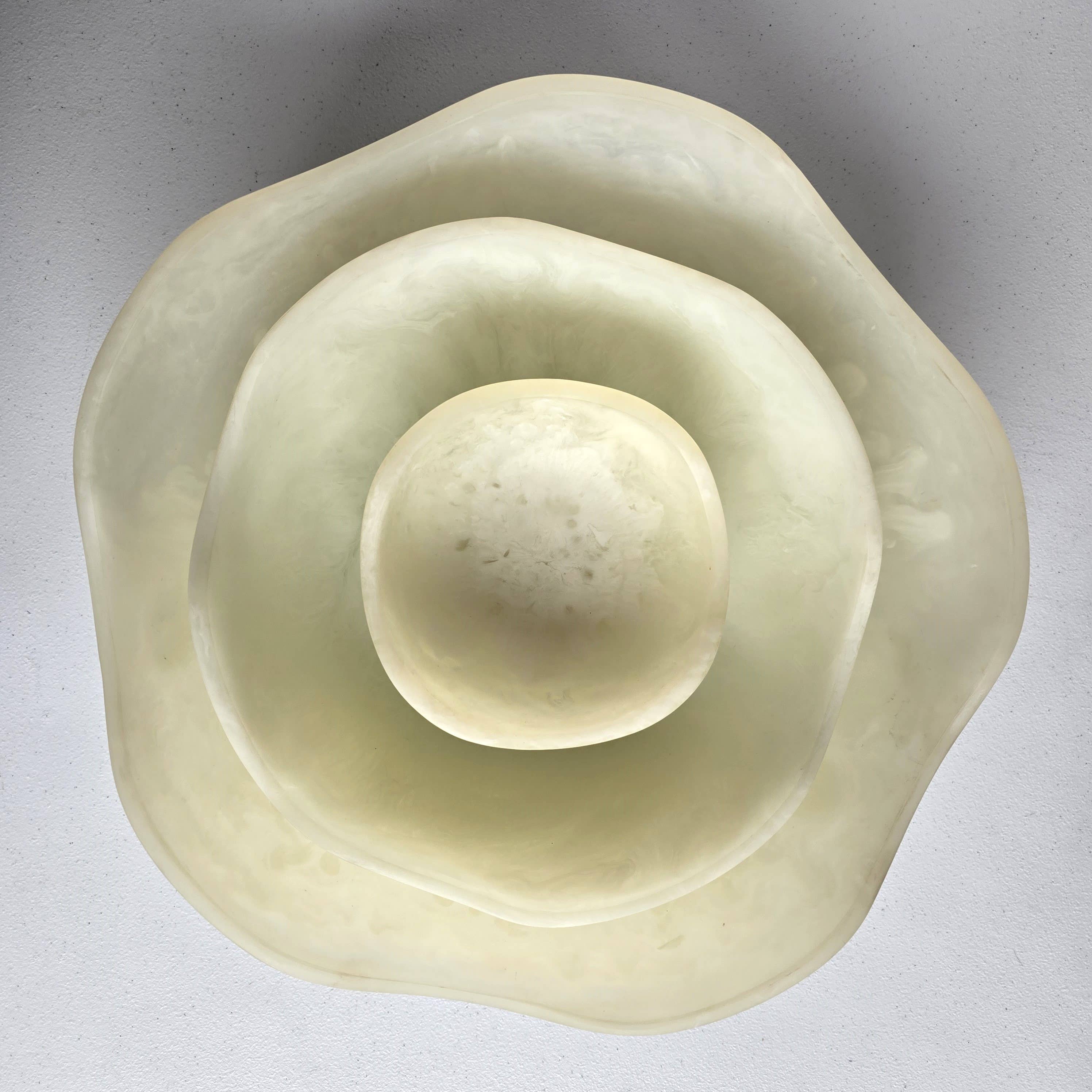 Gibb & Daan - Wholesale Serve Bowl - Large wavy 3 bowls Set - Matte Finish Hand Poured Resin20