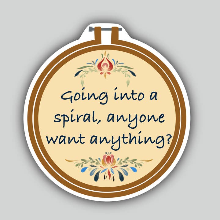 Cross Stitch - Going Into A Spiral, Anyone Want Anything for wholesale by Horse Fund Designs