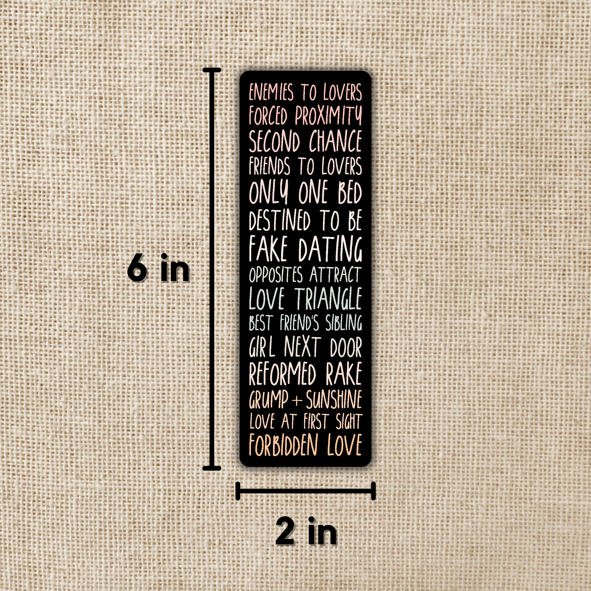 Kingdom of Threads – wholesale Bookmark – Best Romance Tropes Bookmark1