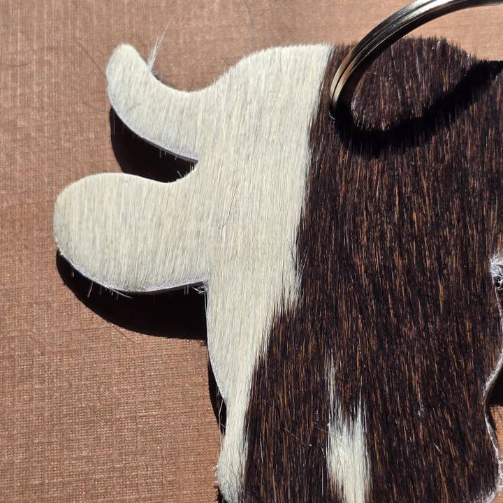 Ranchers Closet - Wholesale Keychain - Women's - 10 pcs - Handmade Cow Head Keychain – Genuine Hairon Cowhide