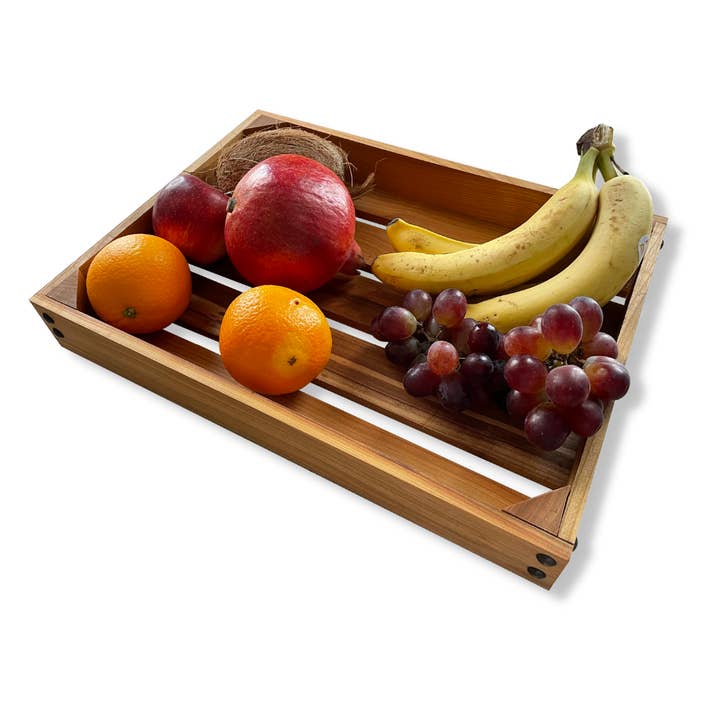 kersenboomdecoratie - houten dienblad met decoratieve spijkers voor wholesale door Waldsehnen - Art of Handmade