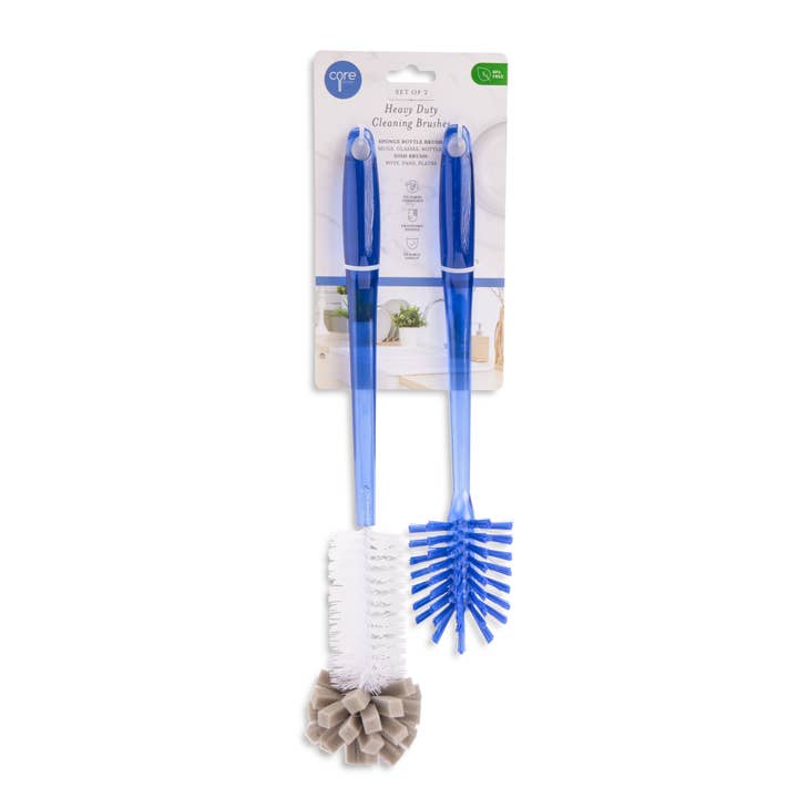 2pc Bottle Brush Set - Cerulean for wholesale by Core Home