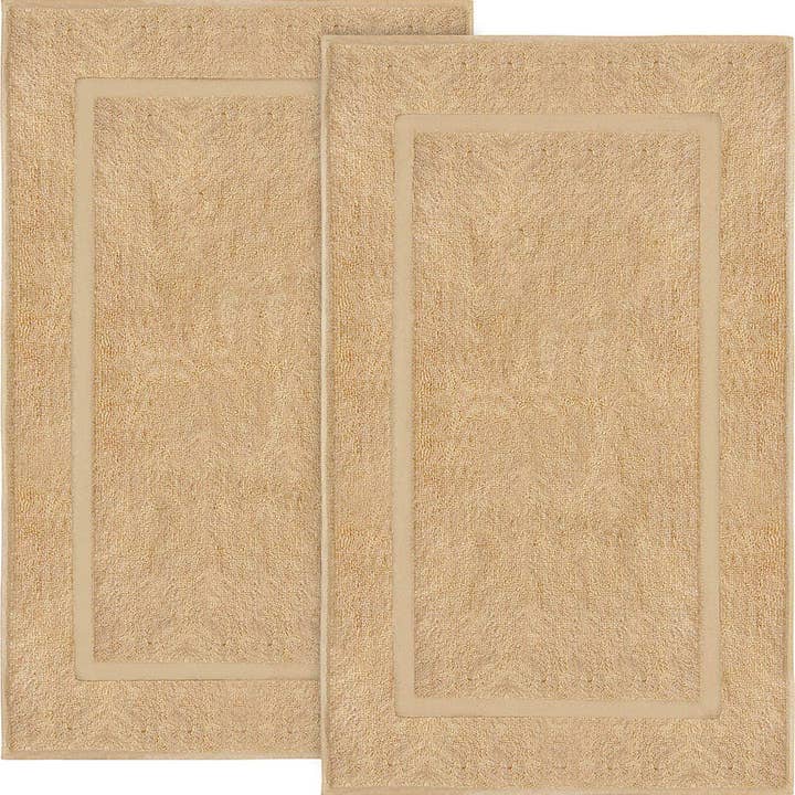 Light Weight Style, Shower-Tub Bath Mats, 2 Pack-White, 100% Ring-Spun Cotton, Machine Washable (Size 20"x30") – by Pacific Linens for wholesale by Pacific Linens