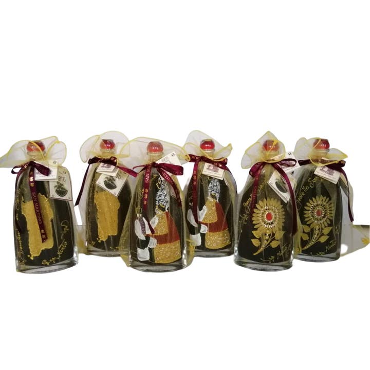 San Martino Liquori - Wholesale Liqueur - Hand-painted Mirto San Martino with organza bag
