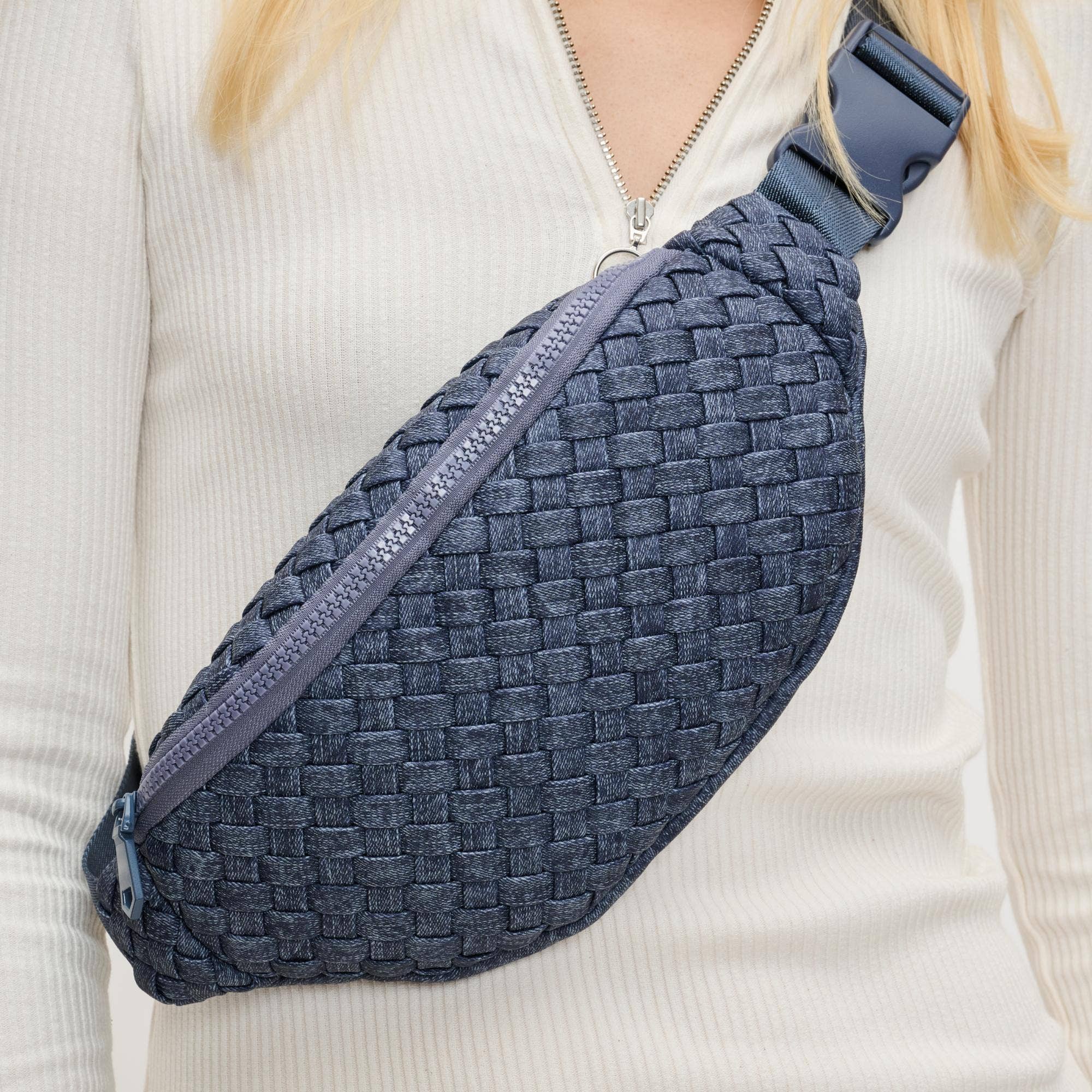 Sol and Selene - Wholesale Belt Bag - Women's - Aim High Woven Neoprene Belt Bag145