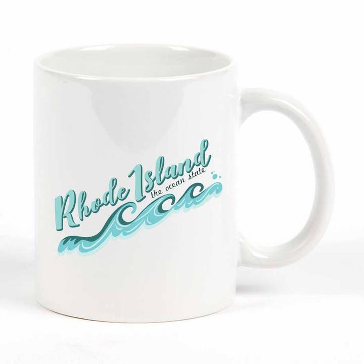 Potluck Press - Vente Tasse à café - Tasse avec surnom de l'État du Rhode Island0