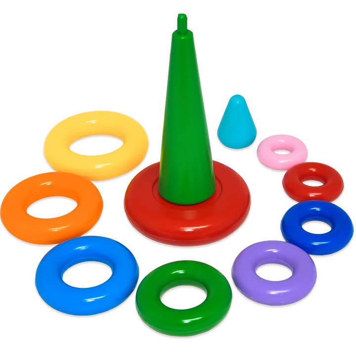 Lotus Pharmacy & Kids Boutique - Wholesale Stacking Rings Game - Baby - Educational toy "Pyramid" LUX in a box, Tigres8