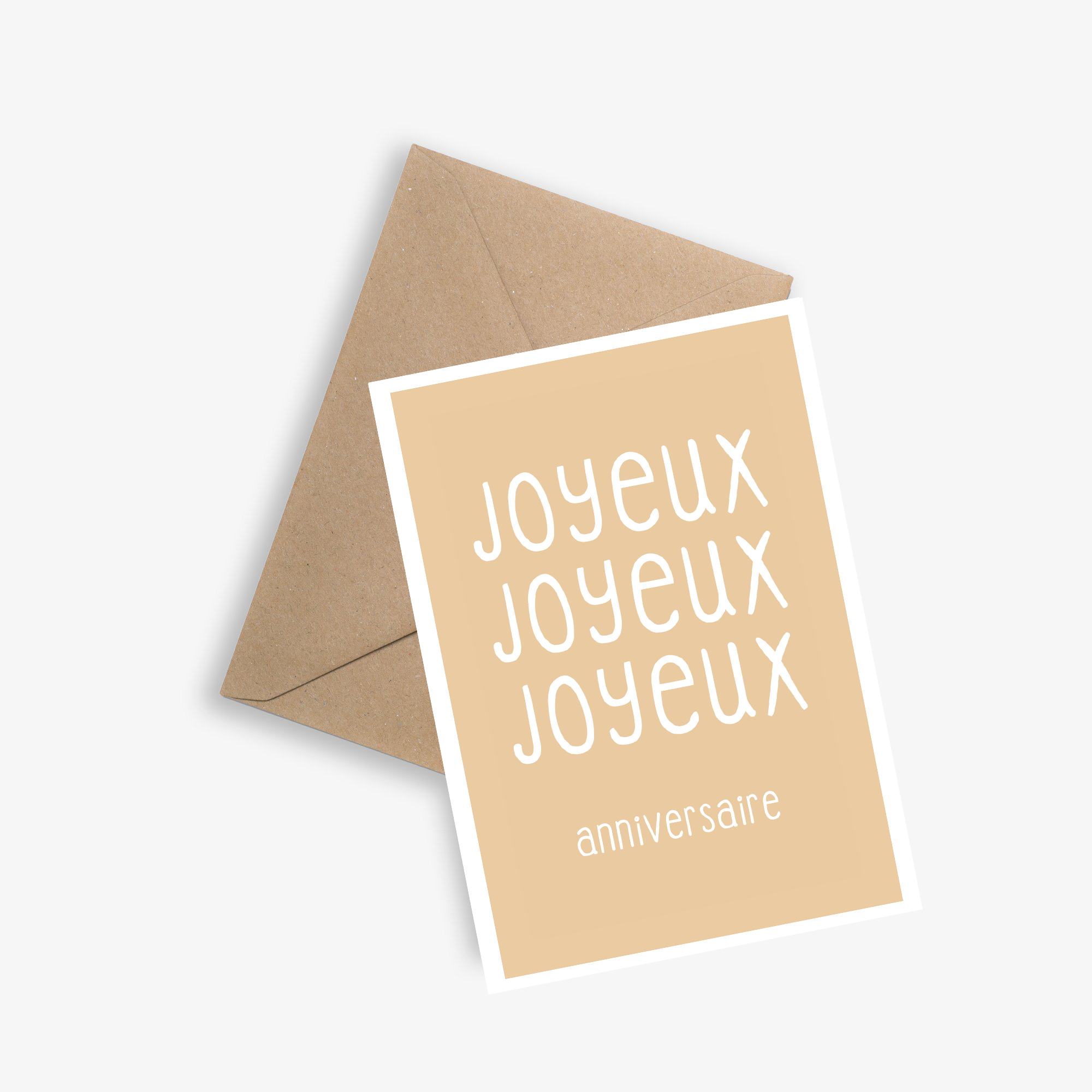 LE PAPIER GRAPHIQUE - Wholesale Birthday Card - Trés Joyeux Anniversaire (Very Happy Birthday) - Simple Card0