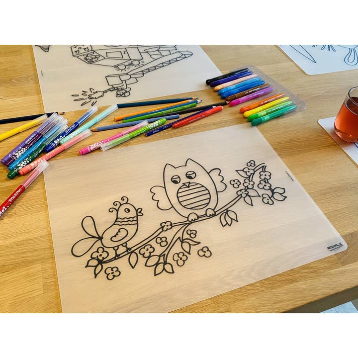 Tovaglietta da colorare Hedwig il Gufo per la vendita all'ingrosso da parte di Edwali