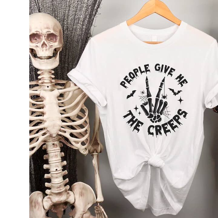 Vintage Halloween Shirt – Funny Spooky Skeleton Tee – Fall G for wholesale by Stiles Tee Co.