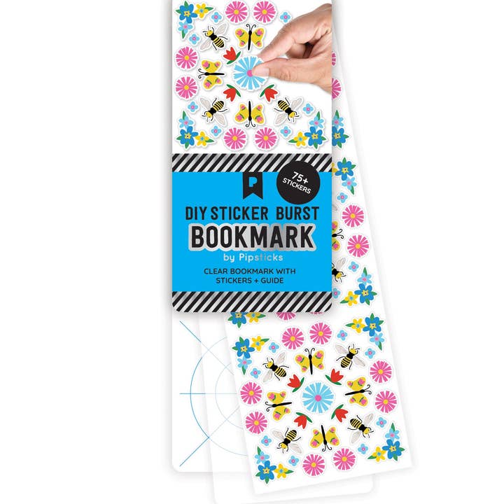 Blossom & Buzz Sticker Burst Lesezeichen zum Selbermachen für den Großhandel von Pipsticks