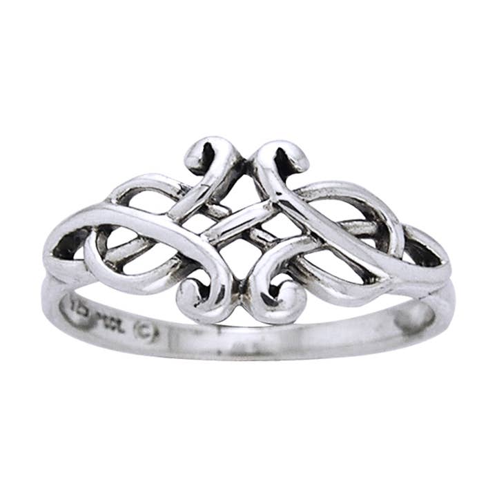 Sterling Silver Unique Celtic Knotwork Ring for wholesale by Silver Insanity