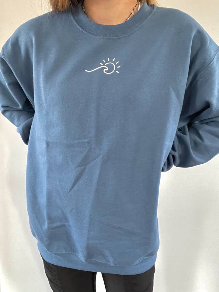 Sunshine Designs Boutique LLC - Wholesale Graphic Sweatshirt - Women's - Sun & Wave Crewneck Sweatshirt2