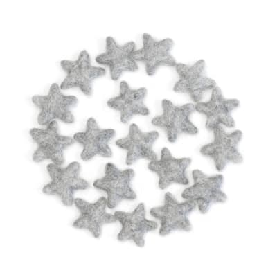 The Felt Pod – wholesale Hantverkstillbehör – Filt Stjärnor Granit 3-4 cm - 10 st