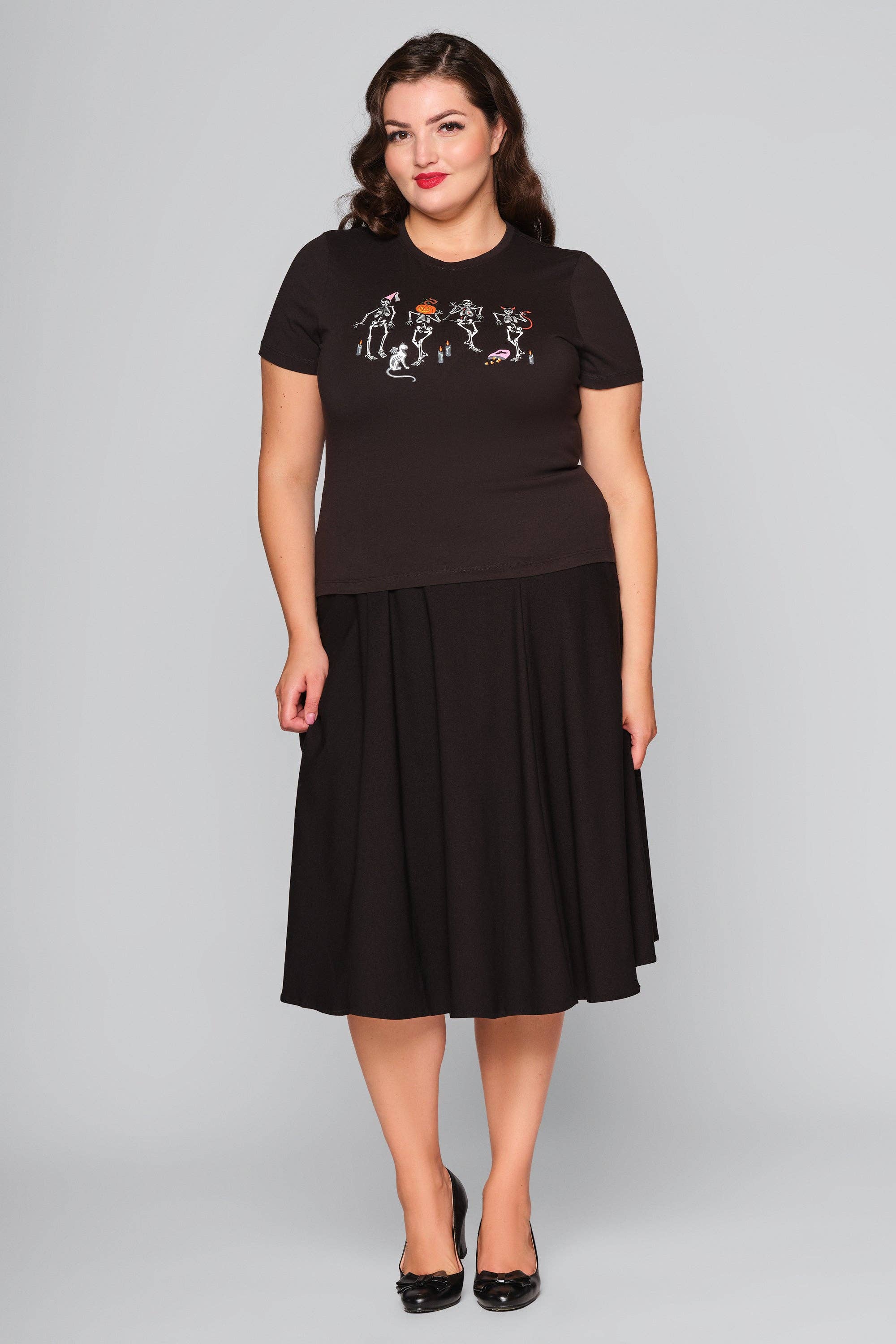 BLACK Skeleton Boo-gie T-Shirt for wholesale on Faire2