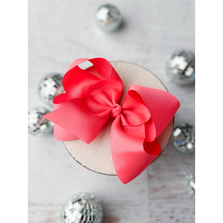 The Hair Bow Company - Wholesale Hair Bow - Kids - Oversize Grosgrain Hair Bow - Alligator Clip - 5.5"
