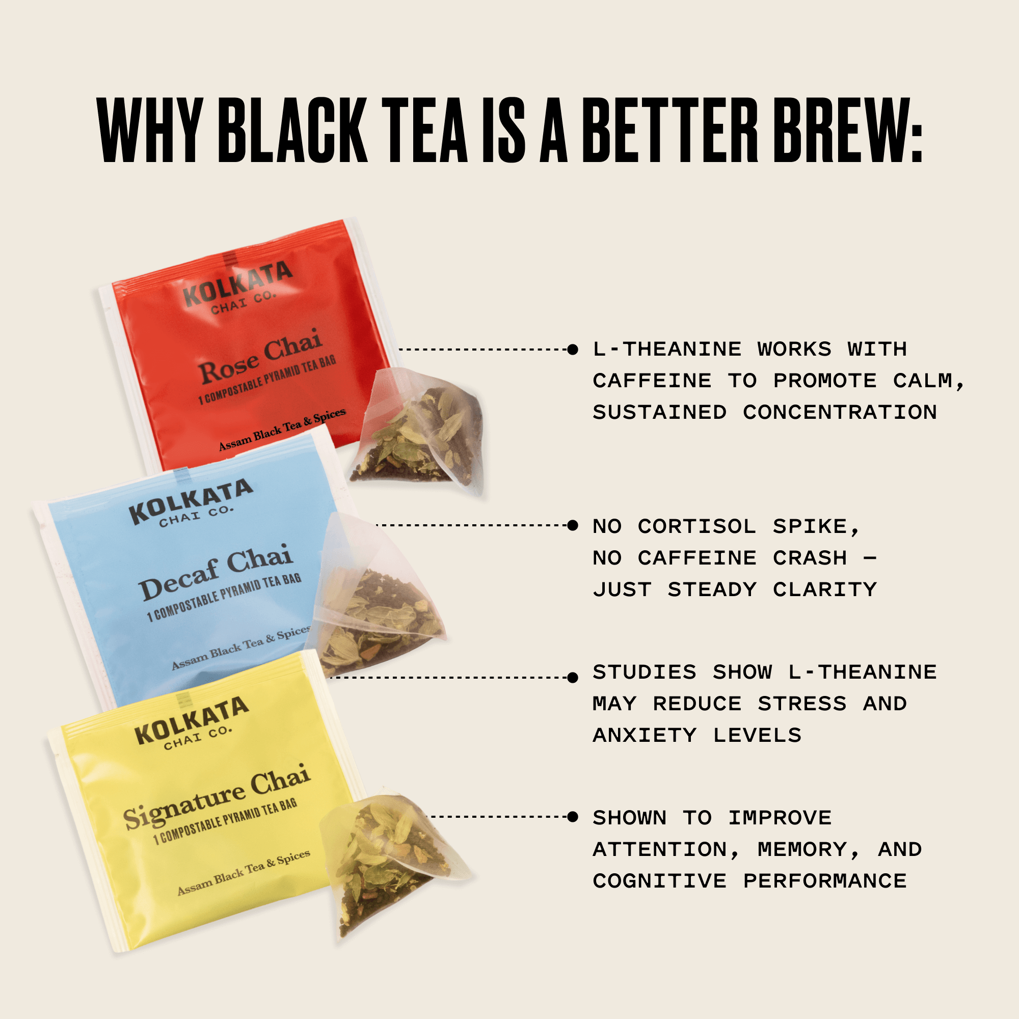 KOLKATA CHAI CO - Wholesale Tea Bags - Masala Chai Tea Bags [Case of 6]7