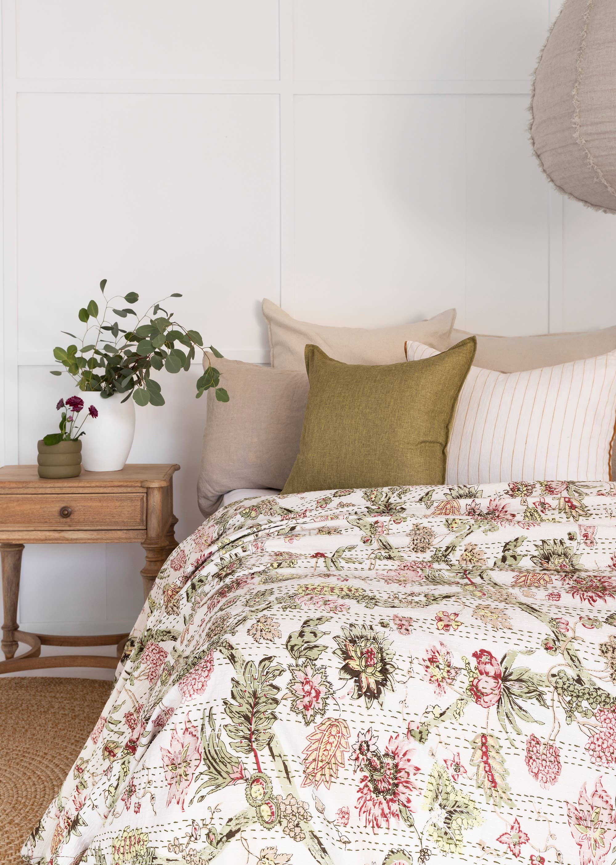 Linen Connections - Wholesale Quilt - Indian Kantha Quilt Blanket Bedspread Coverlet - Kalista2