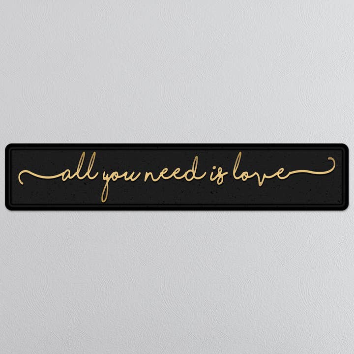 All You Need Is Love Cursive Gold Foiled Sign for wholesale by SHH Interiors
