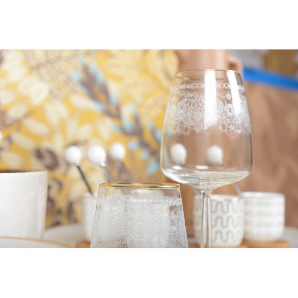AULICA - Wholesale Wine Glass - Arabesque wine glasses - set of 62
