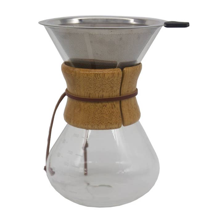 STS Stumpf GmbH / Monkano - Wholesale Pour Over & Dripper - LIVORNO glass jug with stainless steel permanent filter0