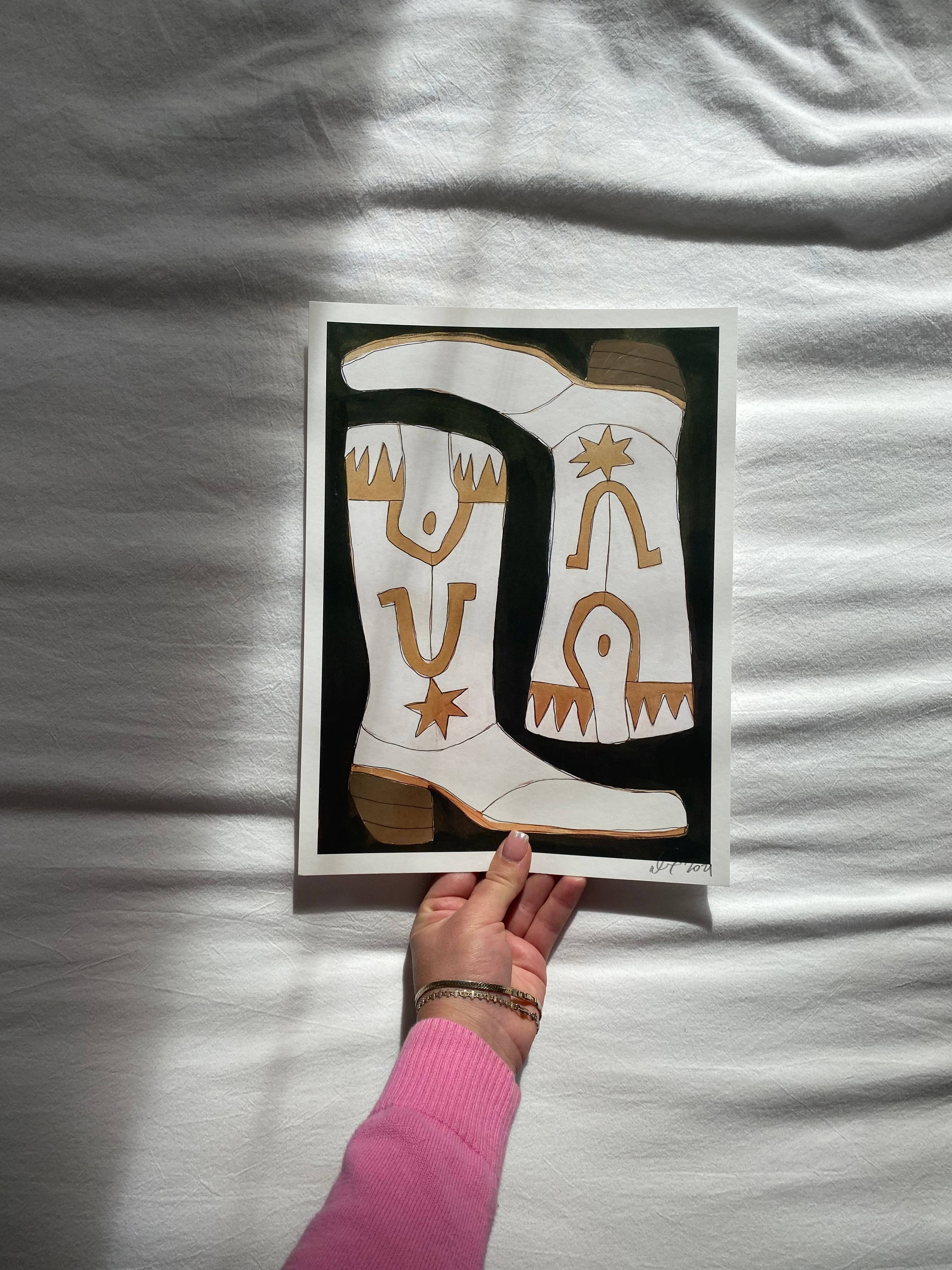 ALEX'S - Wholesale Art Print - Lucky Boots Print3