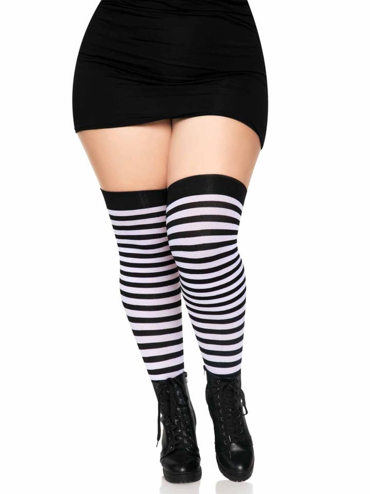 Leg Avenue - Wholesale Socks - Women's - Cari Plus Striped Stockings5