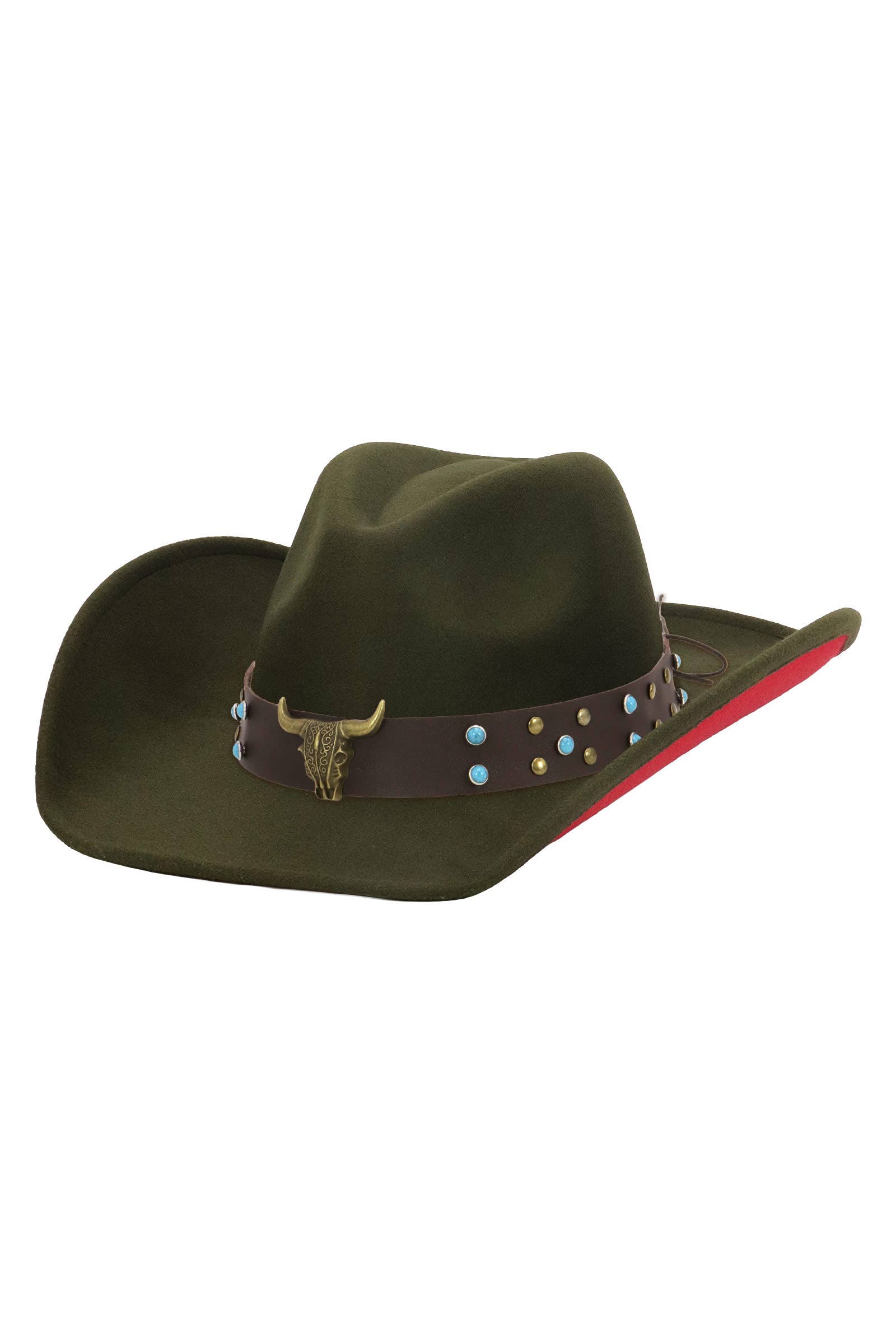 Cap Zone - Vendita all'ingrosso Cappello da cowboy - Unisex - Cappello da Cowboy in Feltro Bicolore Turchese Buffalo7