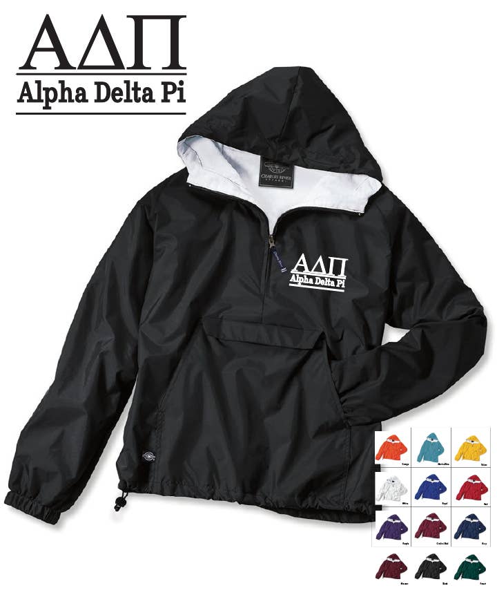 Sorority Rain Jacket by Charles River (SMALL) for wholesale by Simply Sisters