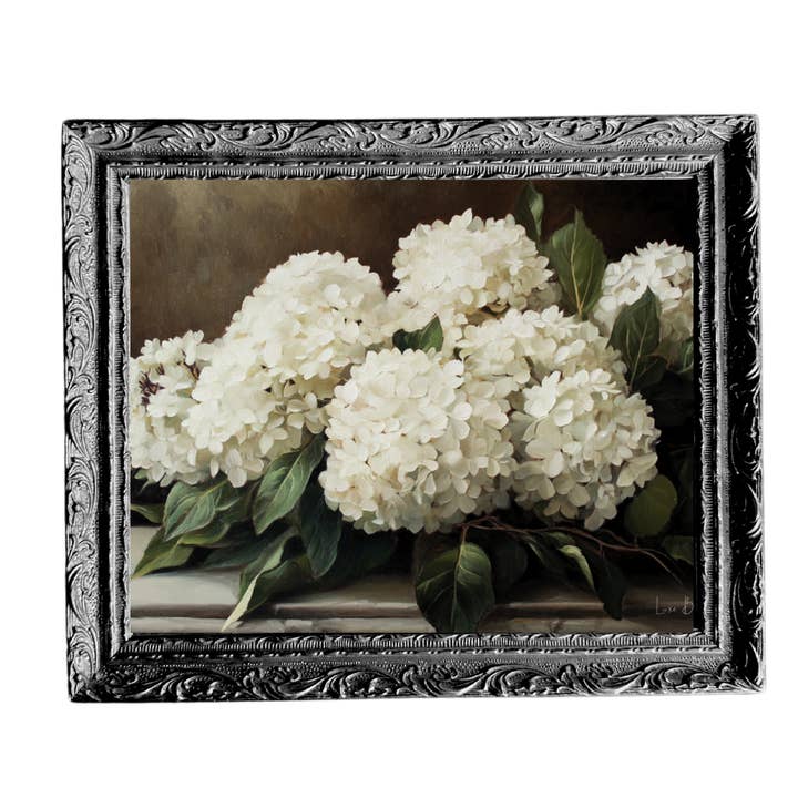 Luxe B Co - Wholesale Art Print - Hydrangeas | French Black Mould Framed Art0